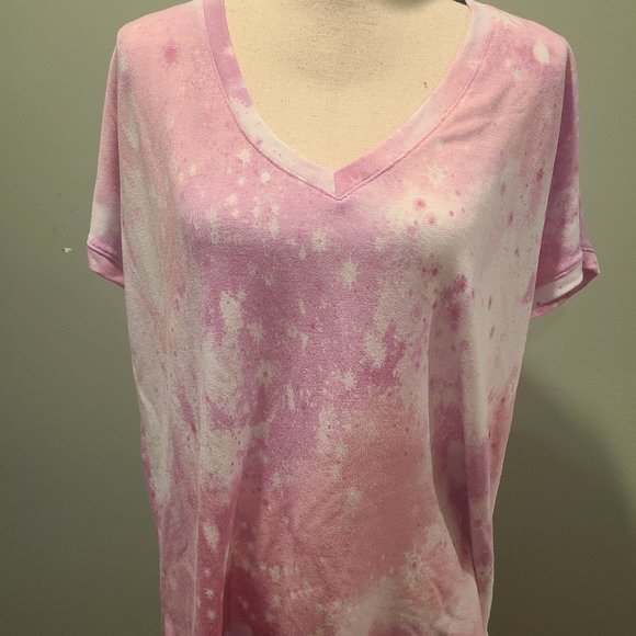 Pink & White Tie Dye Top - Picture 4 of 8